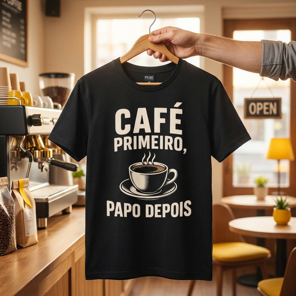 Camiseta Café Primeiro