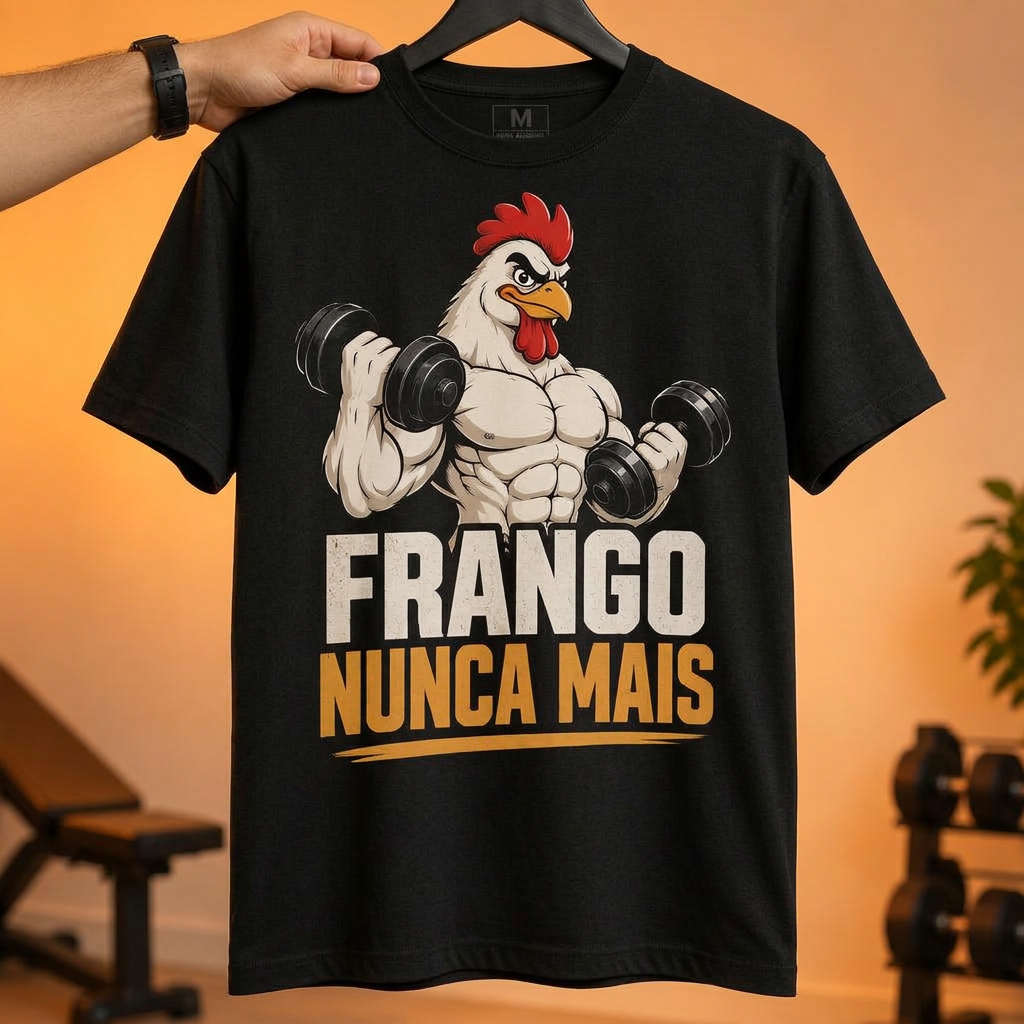 Camiseta Frango Nunca Mais