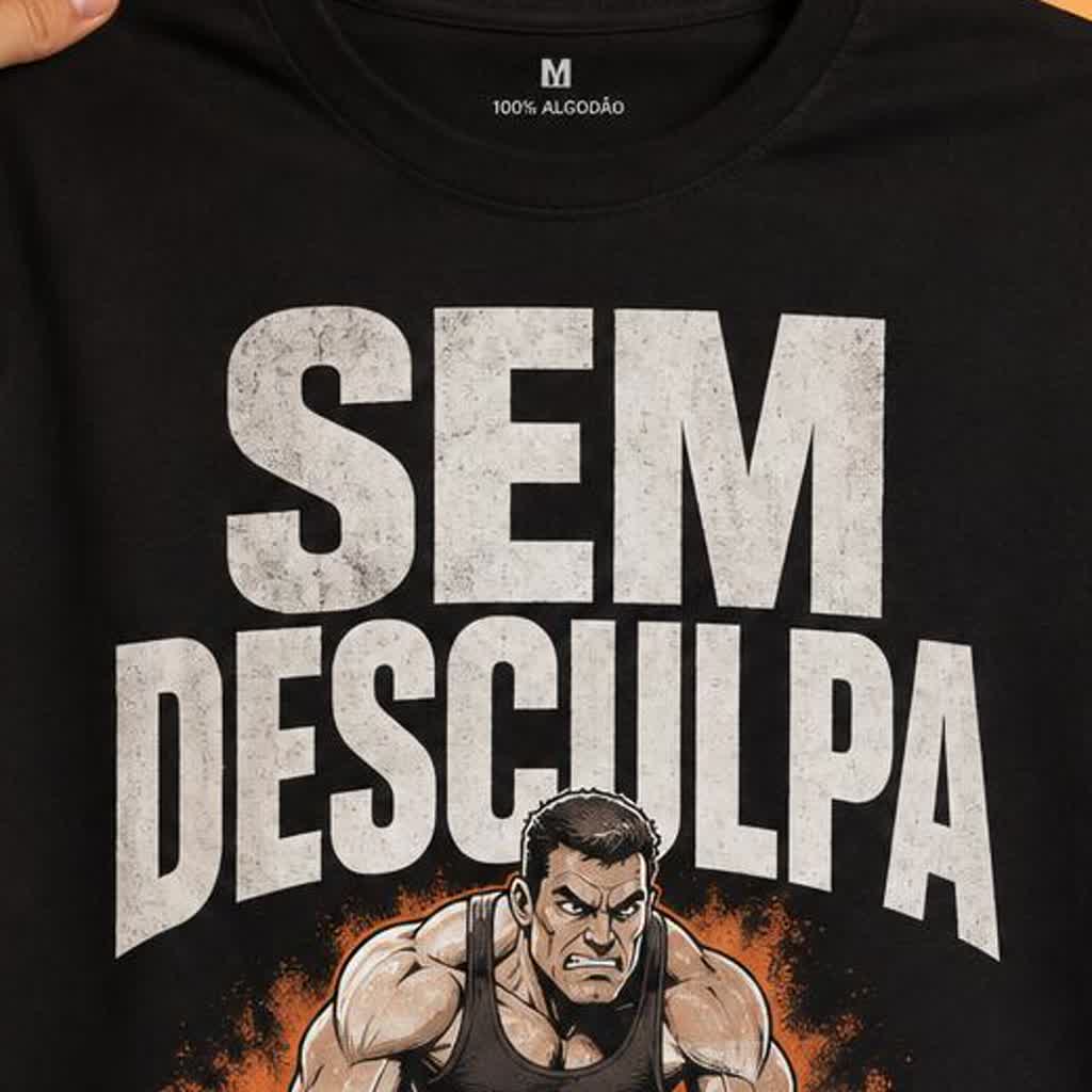 Detalhe da estampa SEM DESCULPA