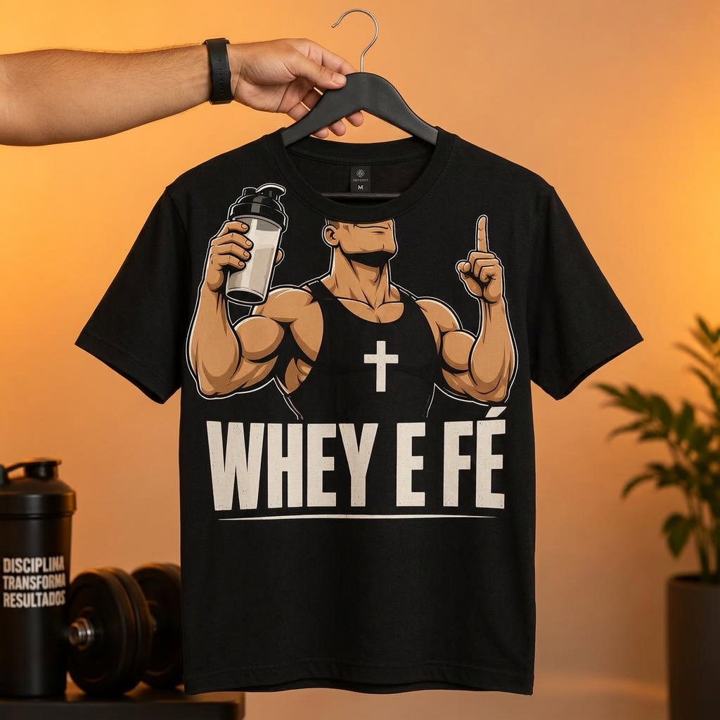 Camiseta Whey e Fé