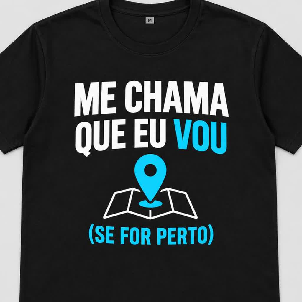 Detalhe da estampa ME CHAMA QUE EU VOU (SE FOR PERTO)