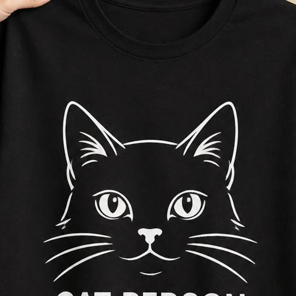 Detalhe da estampa CAT PERSON