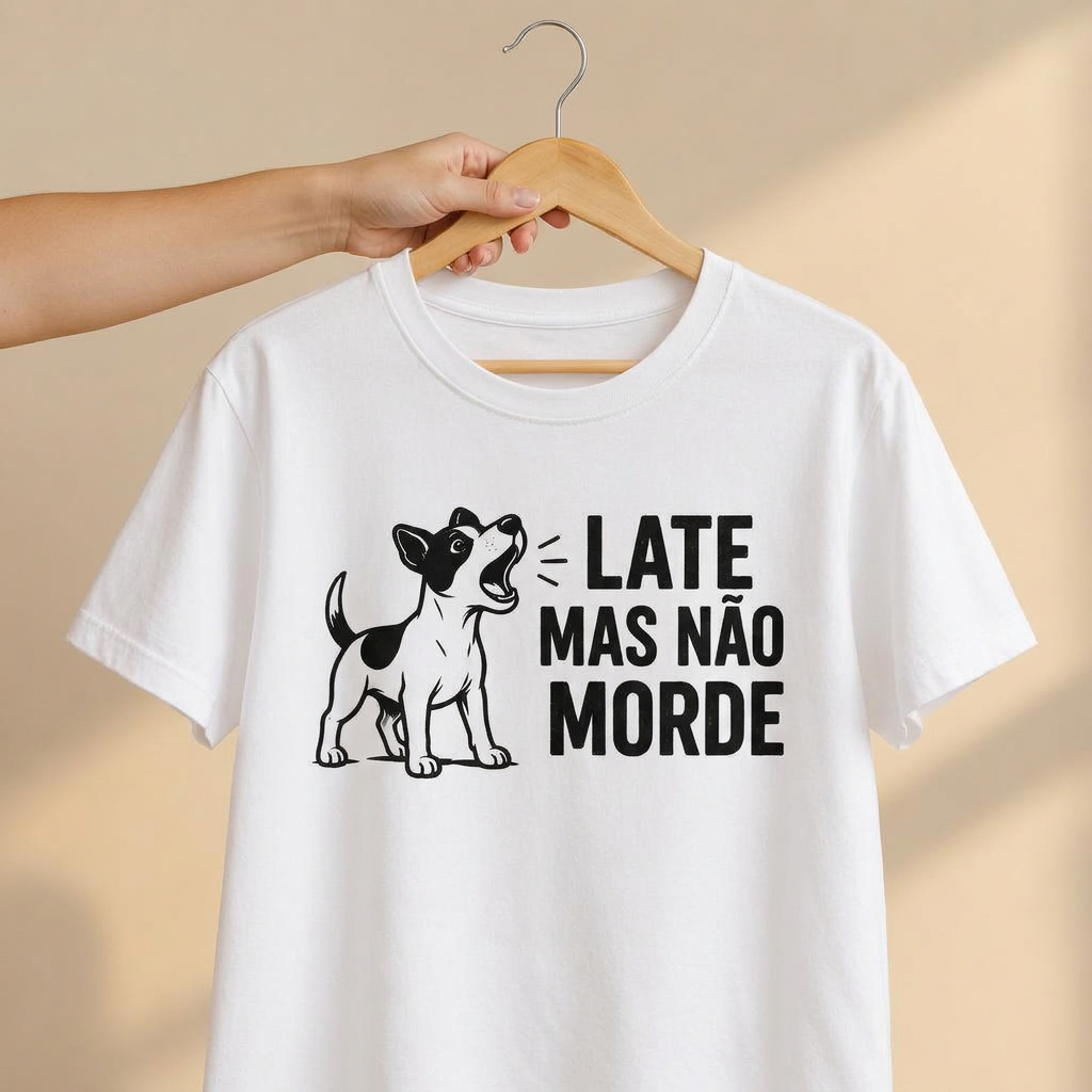 Camiseta Late Mas Não Morde