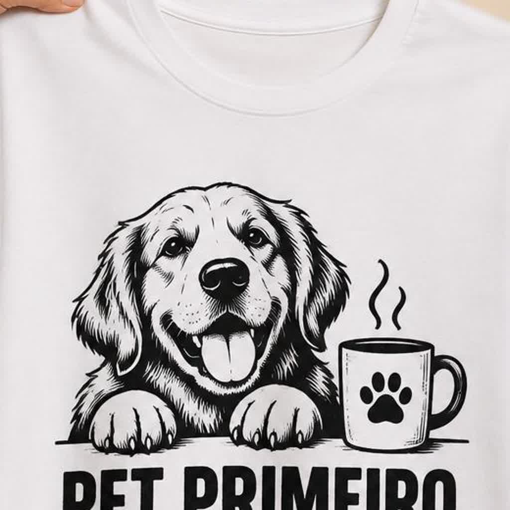 Detalhe da estampa PET PRIMEIRO, PAPO DEPOIS