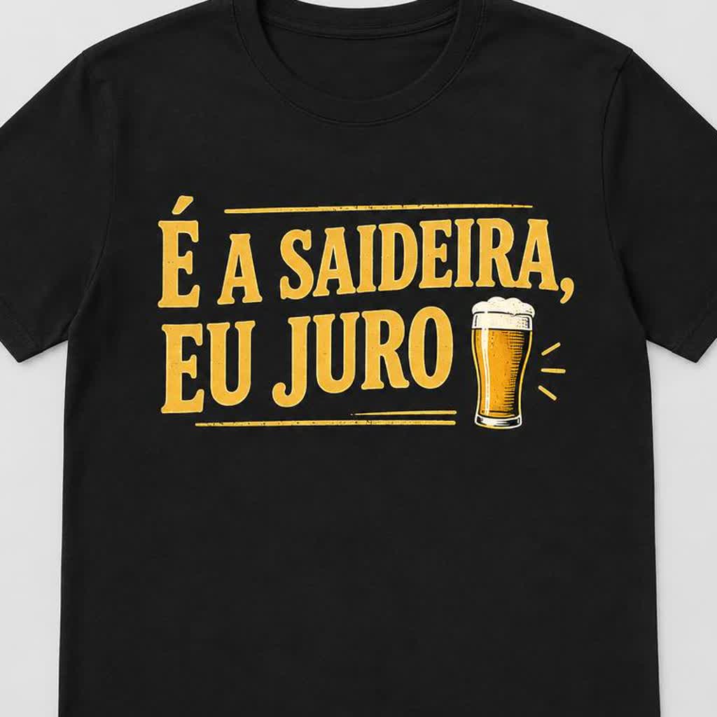 Detalhe da estampa É A SAIDEIRA, EU JURO!