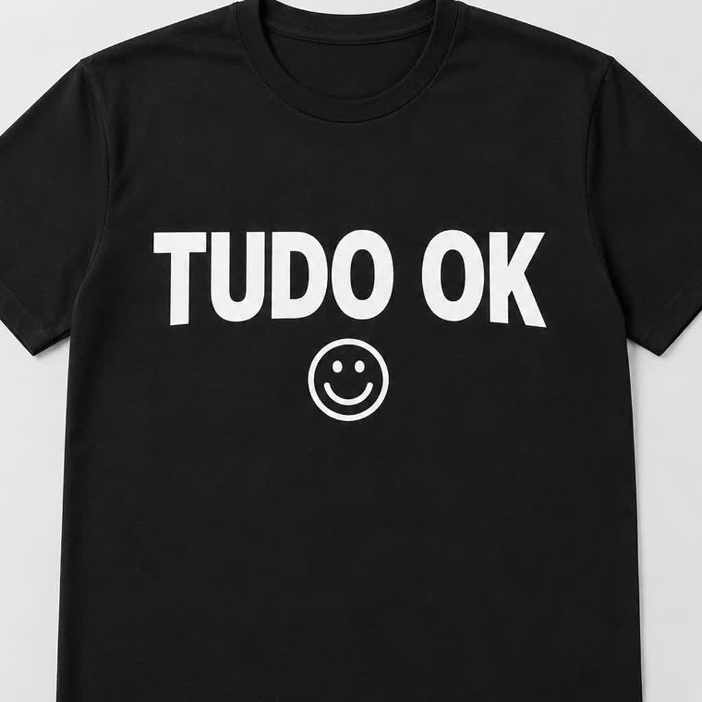 Detalhe da estampa TUDO OK
